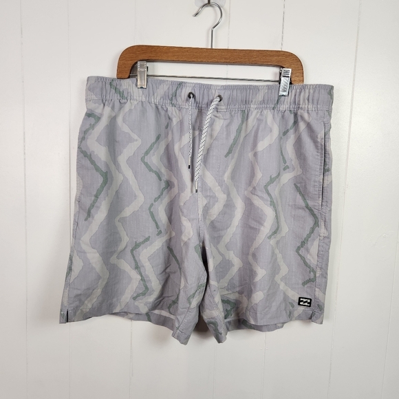 Billabong Mens 7" Swim Trunks Shorts Elastic Waist Gray Size XXL Beach Vacation - Picture 1 of 7